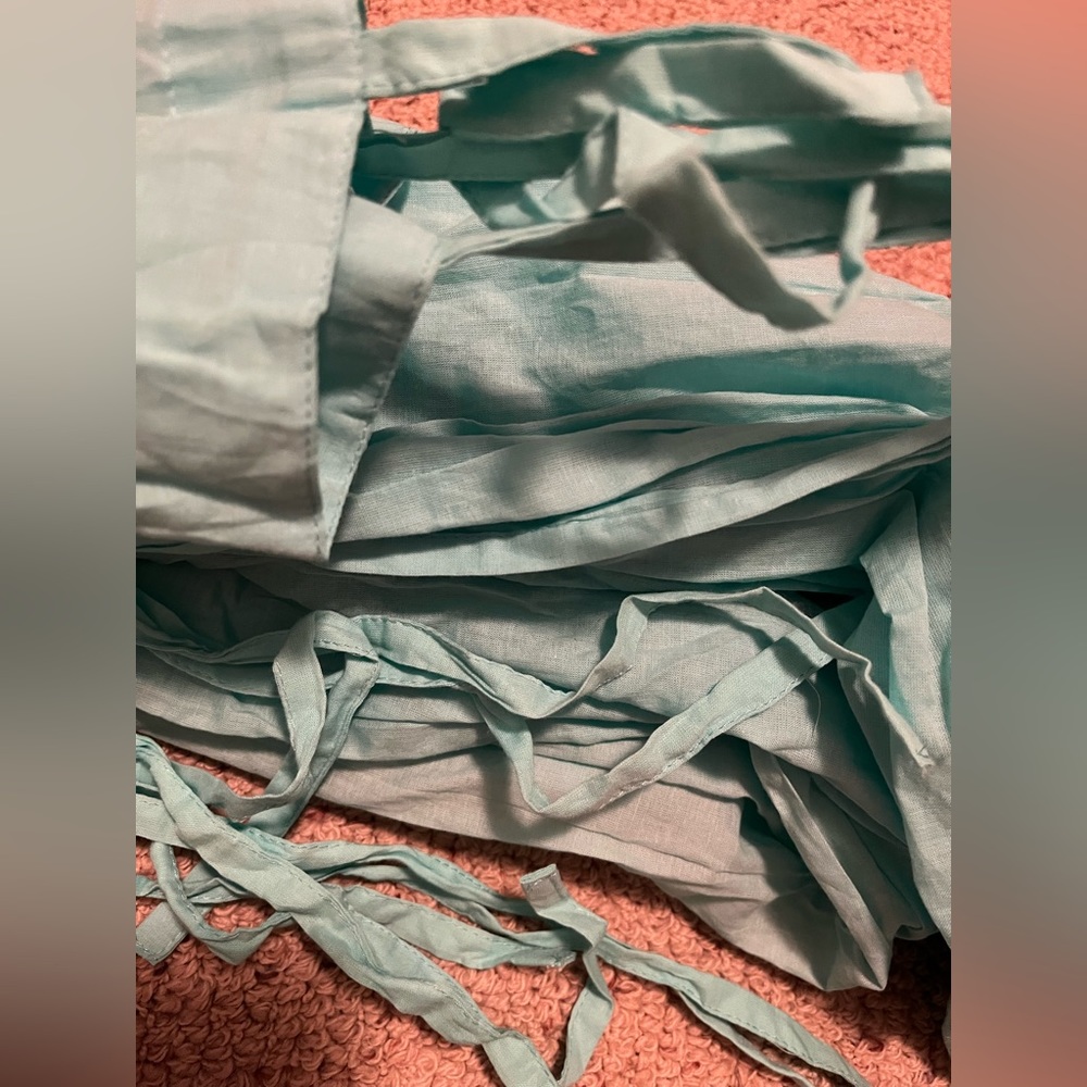 Pottery barn kids teal curtains